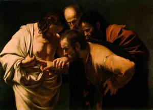 Caravaggio: The Incredulity of St Thomas, 1601-1602, oil on canvas