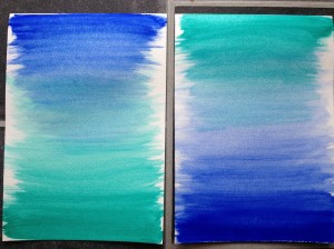 overlaid glazes, A4 watercolour paper